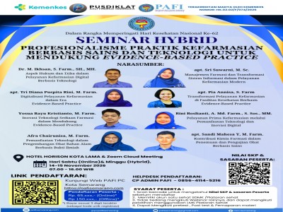 PROFESIONALISME PRAKTIK KEFARMASIAN BERBASIS SAINS DAN TEKNOLOGI UNTUK MENDUKUNG EVIDENCE-BASED PRACTICE