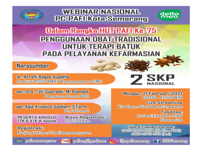 WEBINAR NASIONAL HUT PAFI KE 75