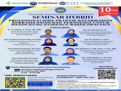 PROFESIONALISME PRAKTIK KEFARMASIAN BERBASIS SAINS DAN TEKNOLOGI UNTUK MENDUKUNG EVIDENCE-BASED PRACTICE